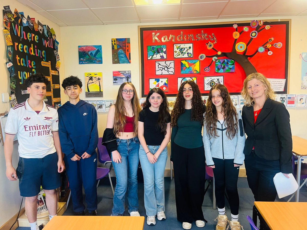 Our GCSE 1A class with their teacher