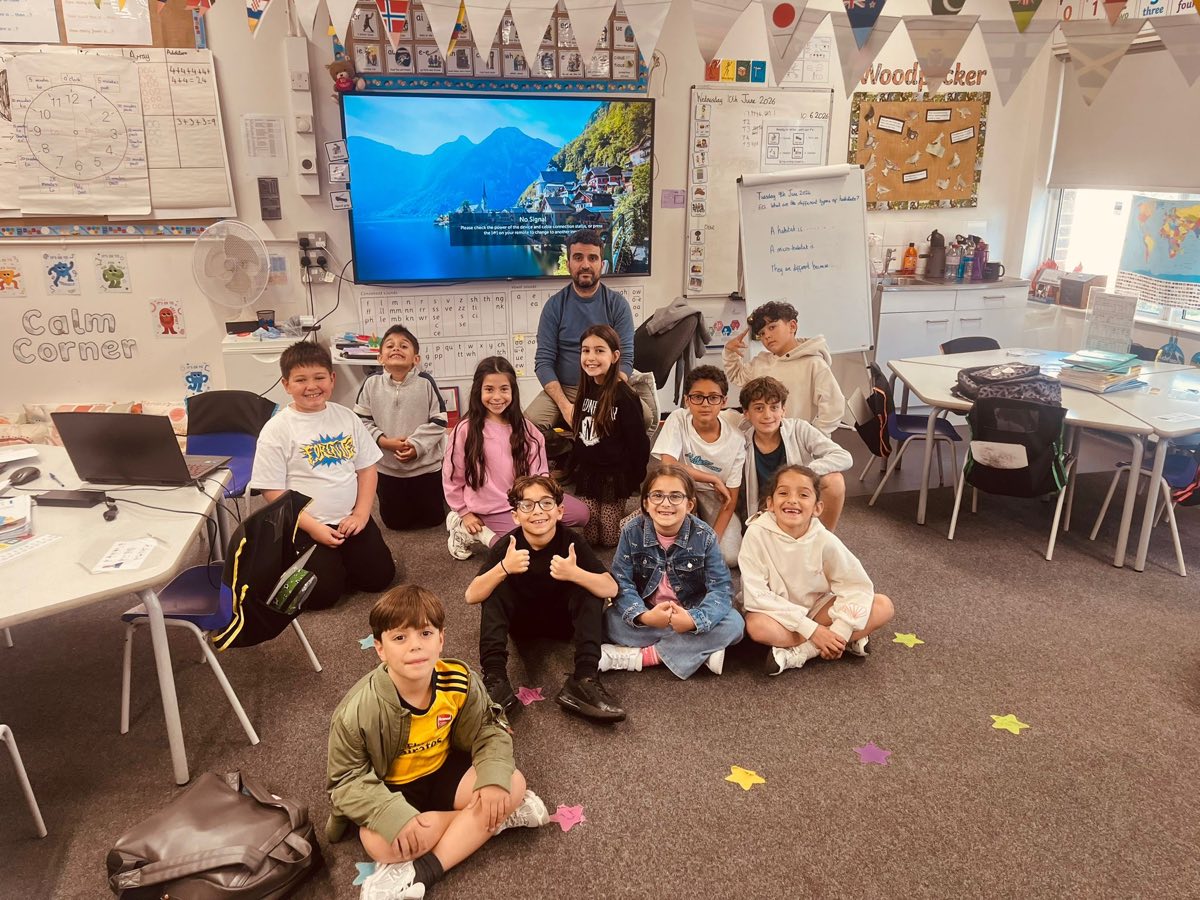 Our Year 1+B class with their teacher