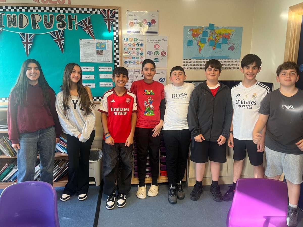 Our Year 6 class with their teacher
