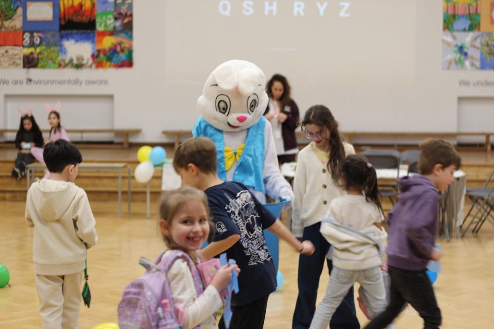 Children celebrating Easter at The Greek Academy