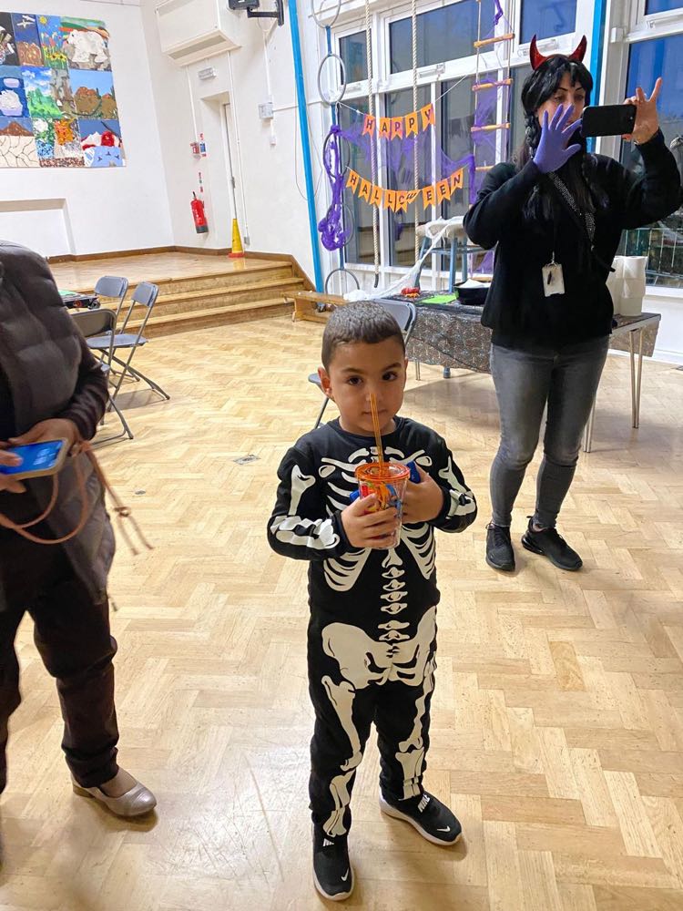 Children in costume at our Halloween celebration