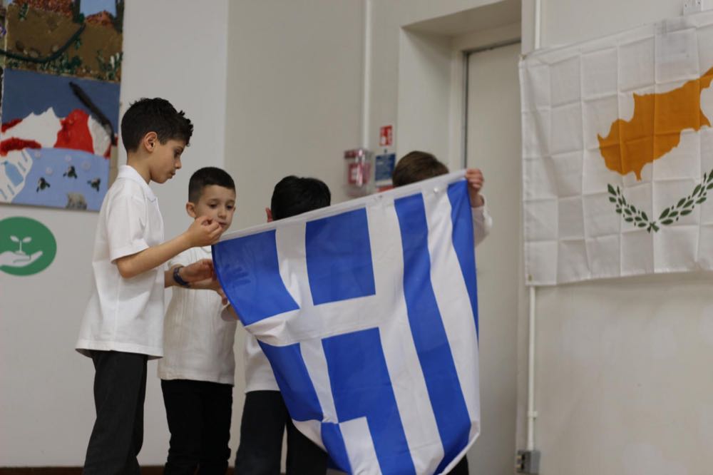 Children performing in our 25th of March play