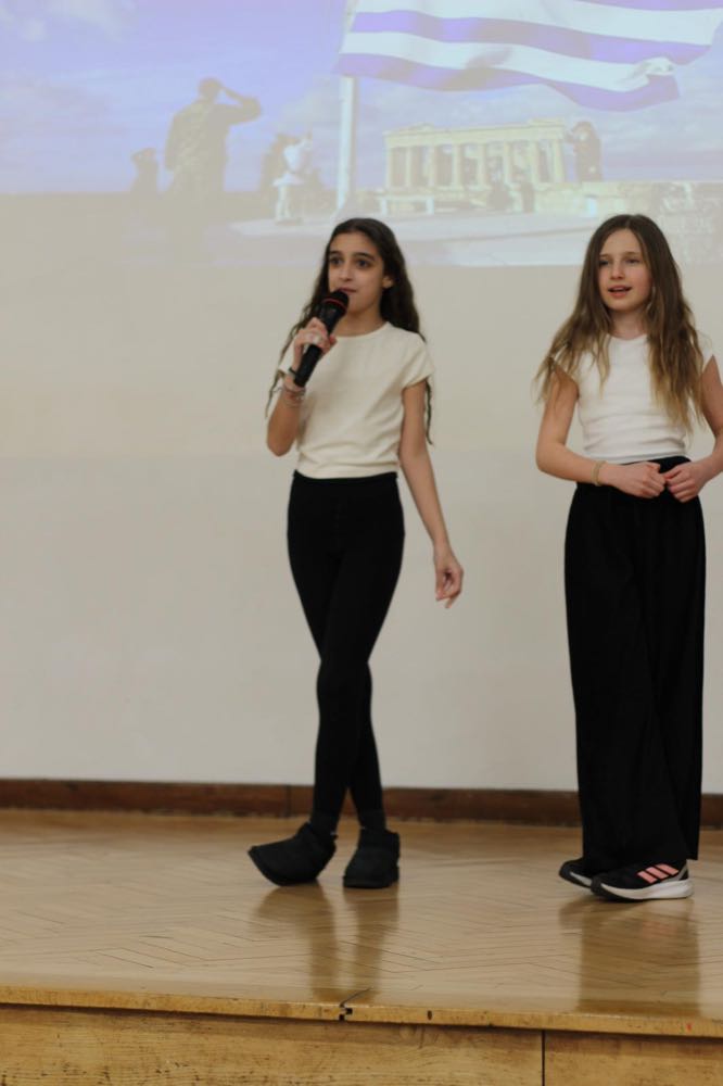 Children performing in our 25th of March play