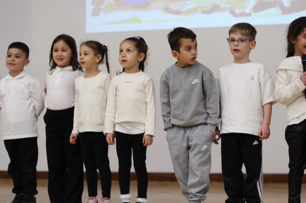 Children performing in our 25th of March play