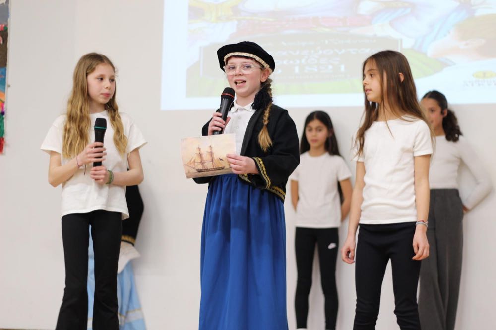 Children performing in our 25th of March play