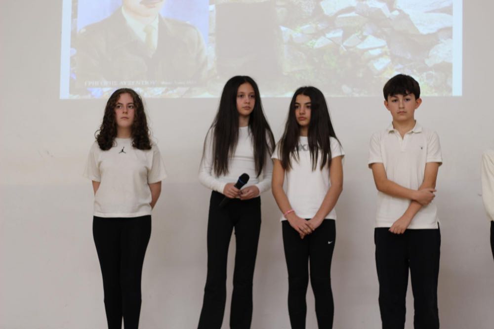 Children performing in our 25th of March play