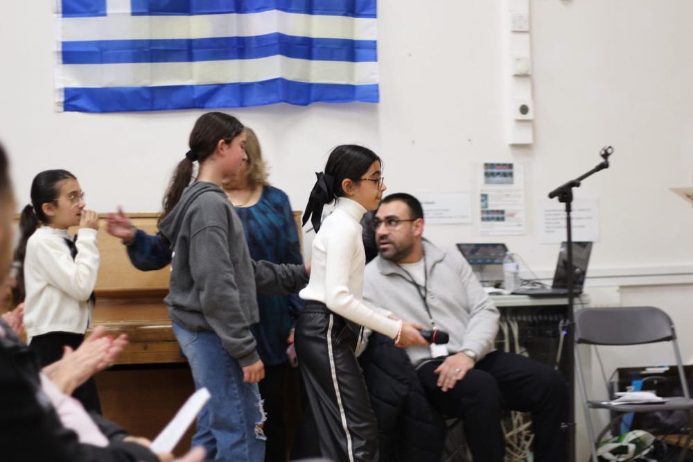 Children performing in our 25th of March play