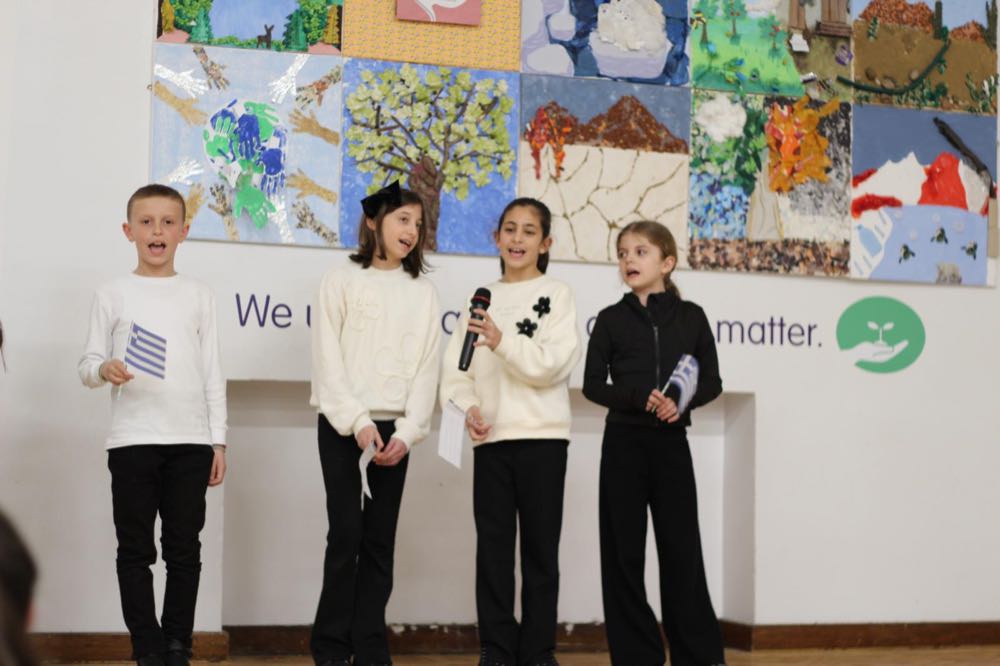 Children performing in our 25th of March play
