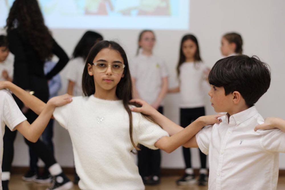 Children performing in our 25th of March play